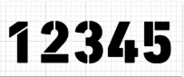 DIN Next Stencil Heavy number style