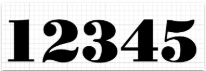 Bodoni Poster number style
