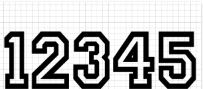 Varsity Letter number style