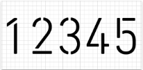 DIN Next Stencil Light number style